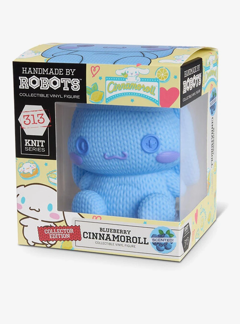 Handmade By Robots Sanrio Knit Series Blueberry Scented Cinnamoroll Vinyl Figure