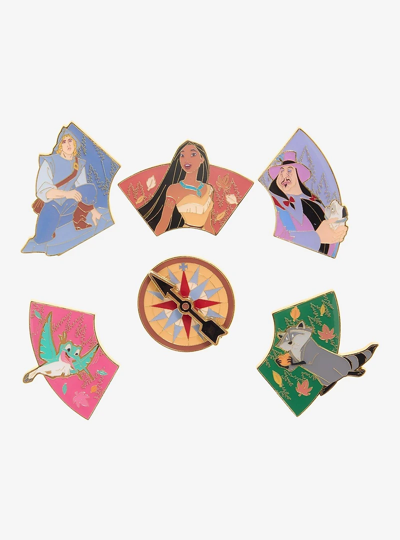 Loungefly Disney Pocahontas Compass Puzzle Blind Box Enamel Pin - BoxLunch Exclusive