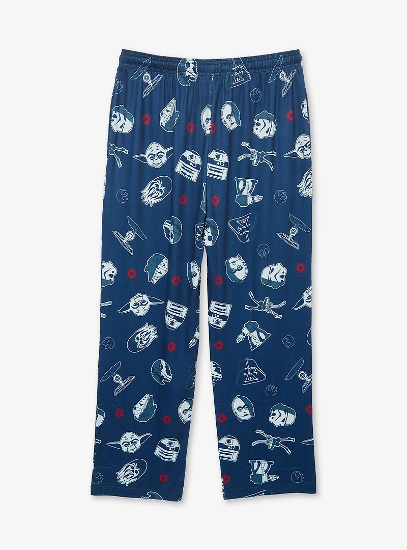 Star Wars Tonal Icons Allover Print Sleep Pants - BoxLunch Exclusive