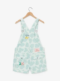 Disney Lilo & Stitch Palm Front Allover Print Women's Short Overalls - BoxLunch Exclusive