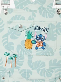 Disney Lilo & Stitch Palm Front Allover Print Women's Short Overalls - BoxLunch Exclusive