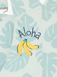 Disney Lilo & Stitch Palm Front Allover Print Women's Short Overalls - BoxLunch Exclusive