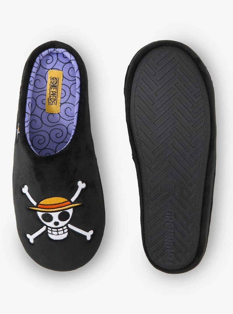 One Piece Straw Hat Crew Jolly Roger Slippers - BoxLunch Exclusive