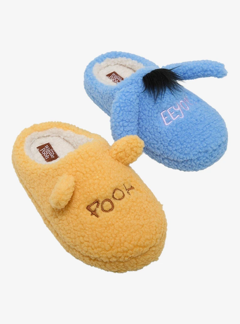 Disney Winnie the Pooh Eeyore & Bear Sherpa Slippers - BoxLunch Exclusive