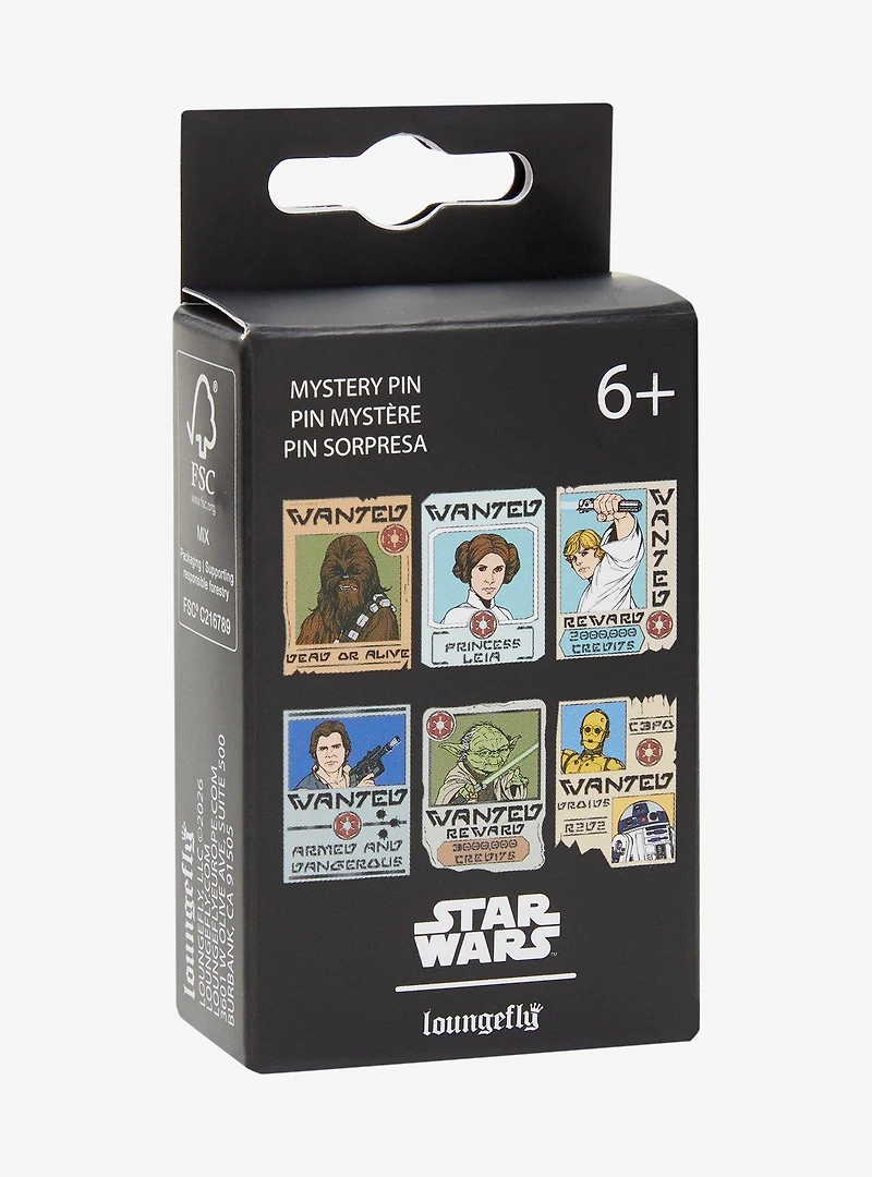 Loungefly Star Wars Wanted Poster Blind Box Enamel Pin - BoxLunch Exclusive
