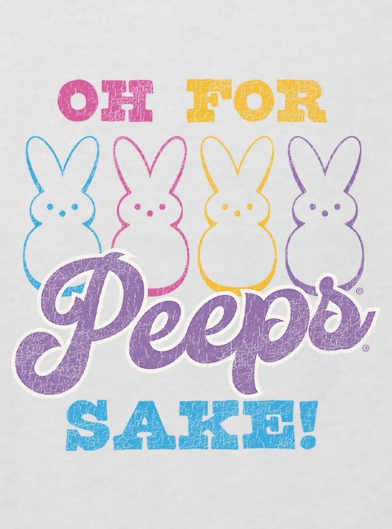 Peeps Oh For Sake Squad Youth Girls Boxy Crop T-Shirt