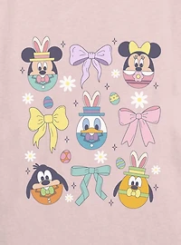 Disney Mickey Mouse & Friends Bows Egg Heads Womens Skimmer T-Shirt