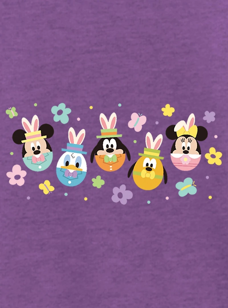 Disney Mickey Mouse & Friends Flowers Egg Heads Youth Girls T-Shirt