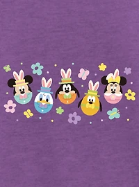 Disney Mickey Mouse & Friends Flowers Egg Heads Youth Girls T-Shirt