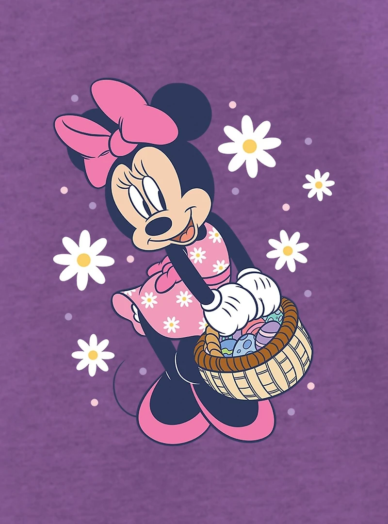 Disney Minnie Mouse Carrying Easter Basket Youth Girls T-Shirt