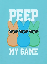 Peeps Peep My Game Youth Girls Boxy Crop T-Shirt