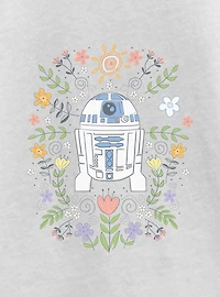 Star Wars R2 Floral Spring Youth Girls T-Shirt