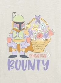 Star Wars Spring Time Bounty Boba Fett Womens Skimmer T-Shirt
