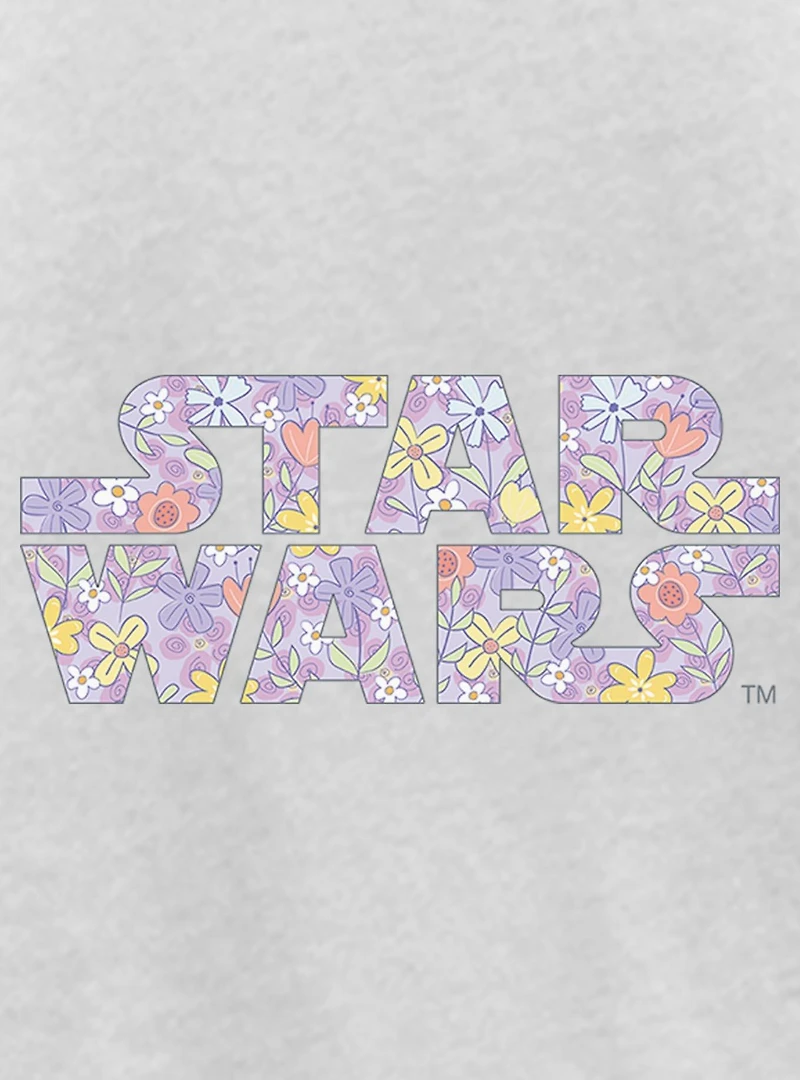 Star Wars Spring Flower Logo Youth Girls T-Shirt