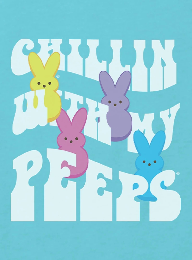 Peeps Chillin With My Youth Girls Boxy Crop T-Shirt