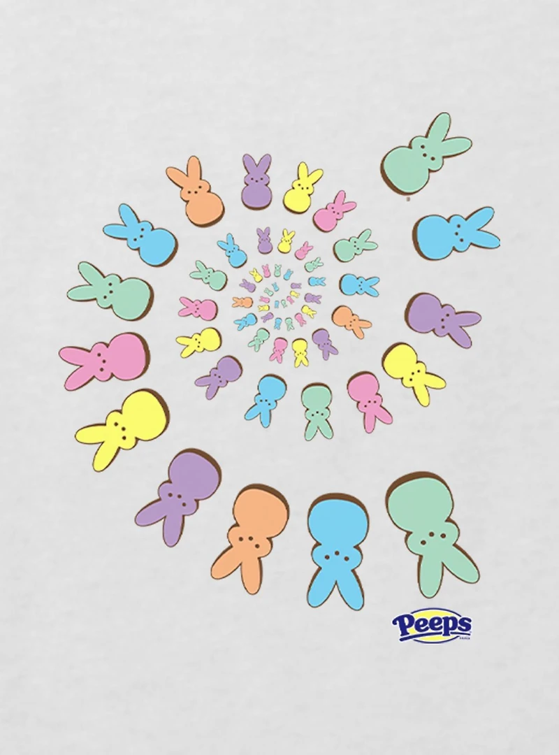 Peeps Spiraling Youth Girls Boxy Crop T-Shirt