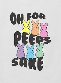 Peeps Oh For Sake Youth Girls Boxy Crop T-Shirt