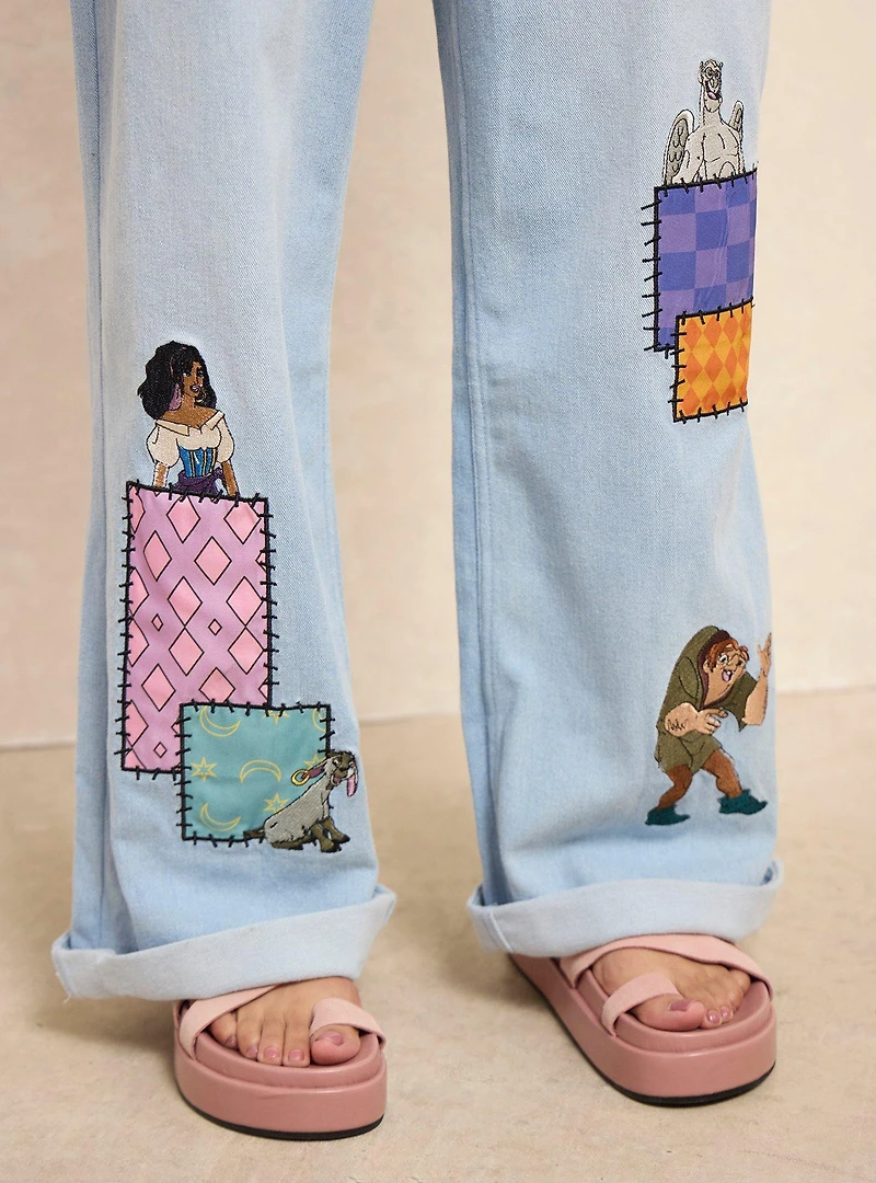 Disney The Hunchback of Notre Dame Characters Patchwork Women's Overalls - BoxLunch Exclusive