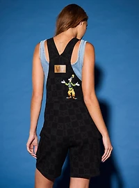 Disney Kingdom Hearts Women's Checkered Short Overalls - BoxLunch Exclusive