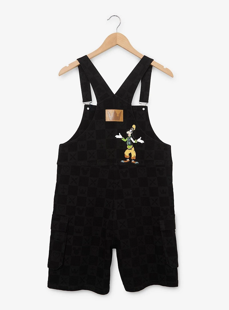 Disney Kingdom Hearts Women's Checkered Short Overalls - BoxLunch Exclusive