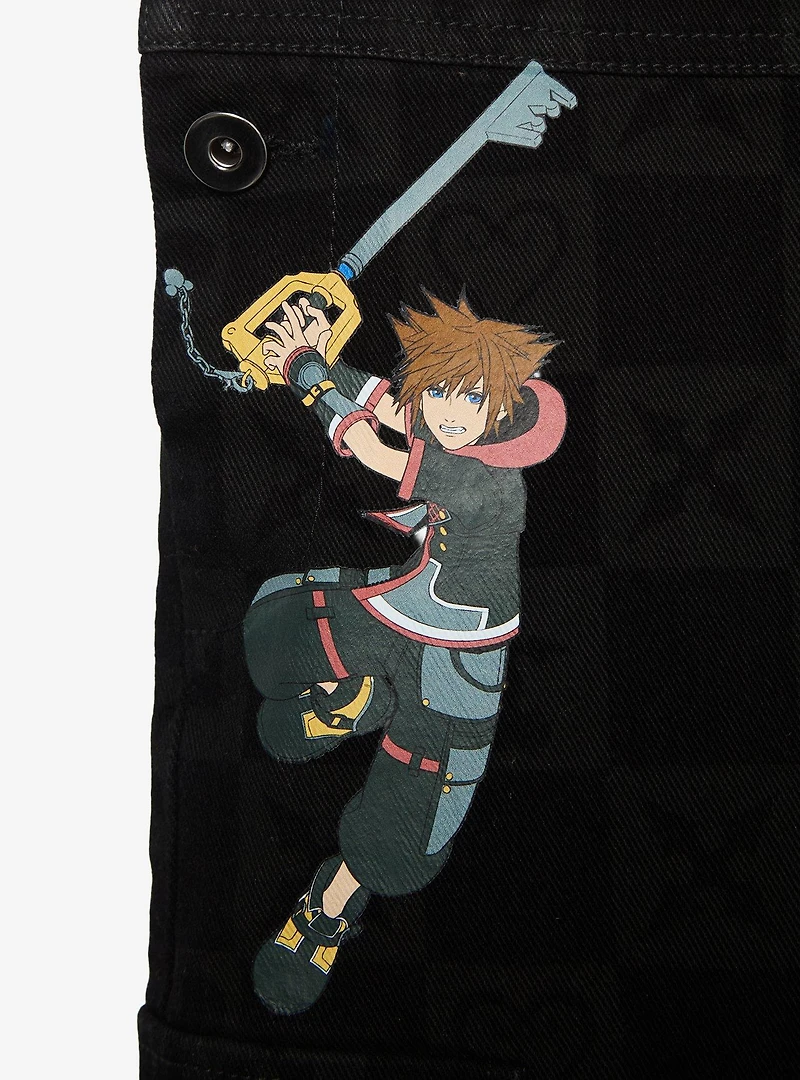 Disney Kingdom Hearts Women's Checkered Short Overalls - BoxLunch Exclusive