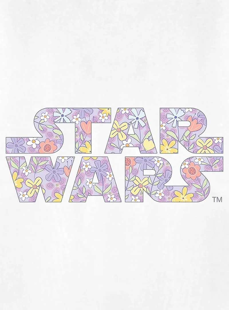 Star Wars Spring Flower Logo Womens T-Shirt