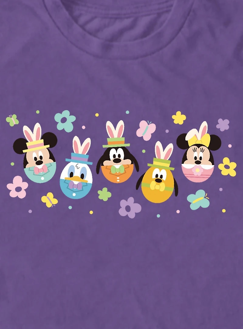 Disney Mickey Mouse & Friends Flowers Egg Heads T-Shirt