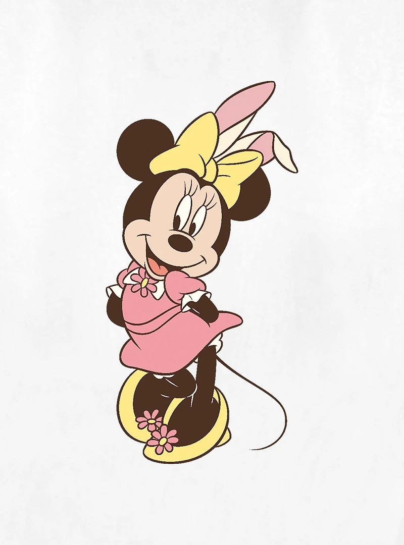 Disney Minnie Mouse Easter Bunny Womens T-Shirt