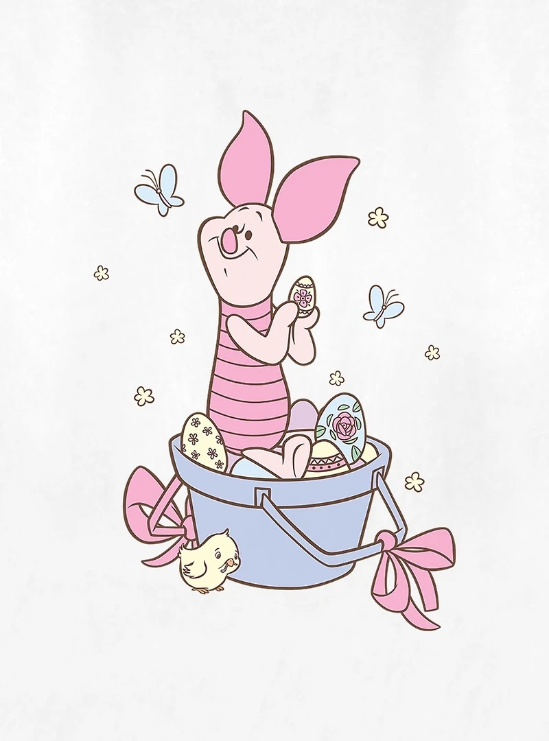 Disney Winnie The Pooh Sweet Easter Spring Piglet Womens T-Shirt