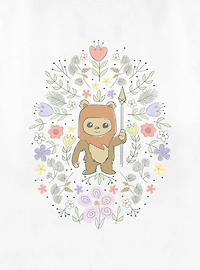 Star Wars Ewok Floral Spring Womens T-Shirt