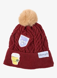 Gilmore Girls Embroidered Icons Knit Pom Pom Beanie - BoxLunch Exclusive