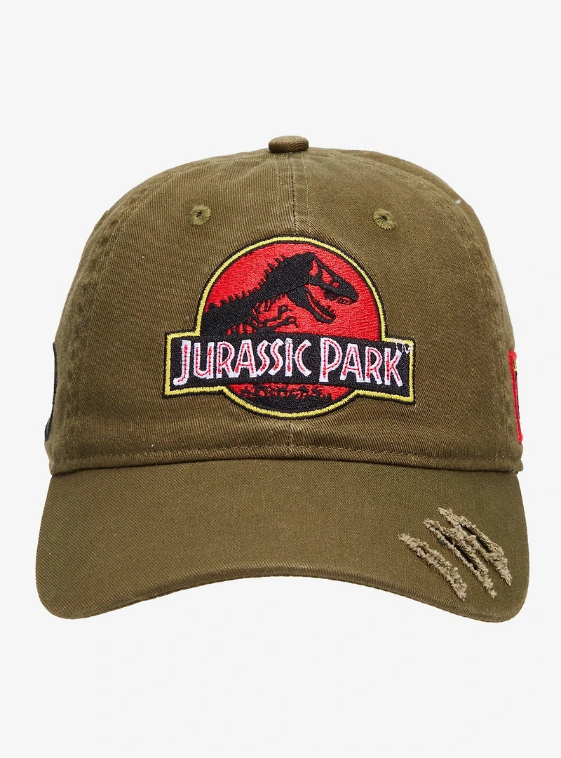 Jurassic Park Logo Patches Ball Cap - BoxLunch Exclusive