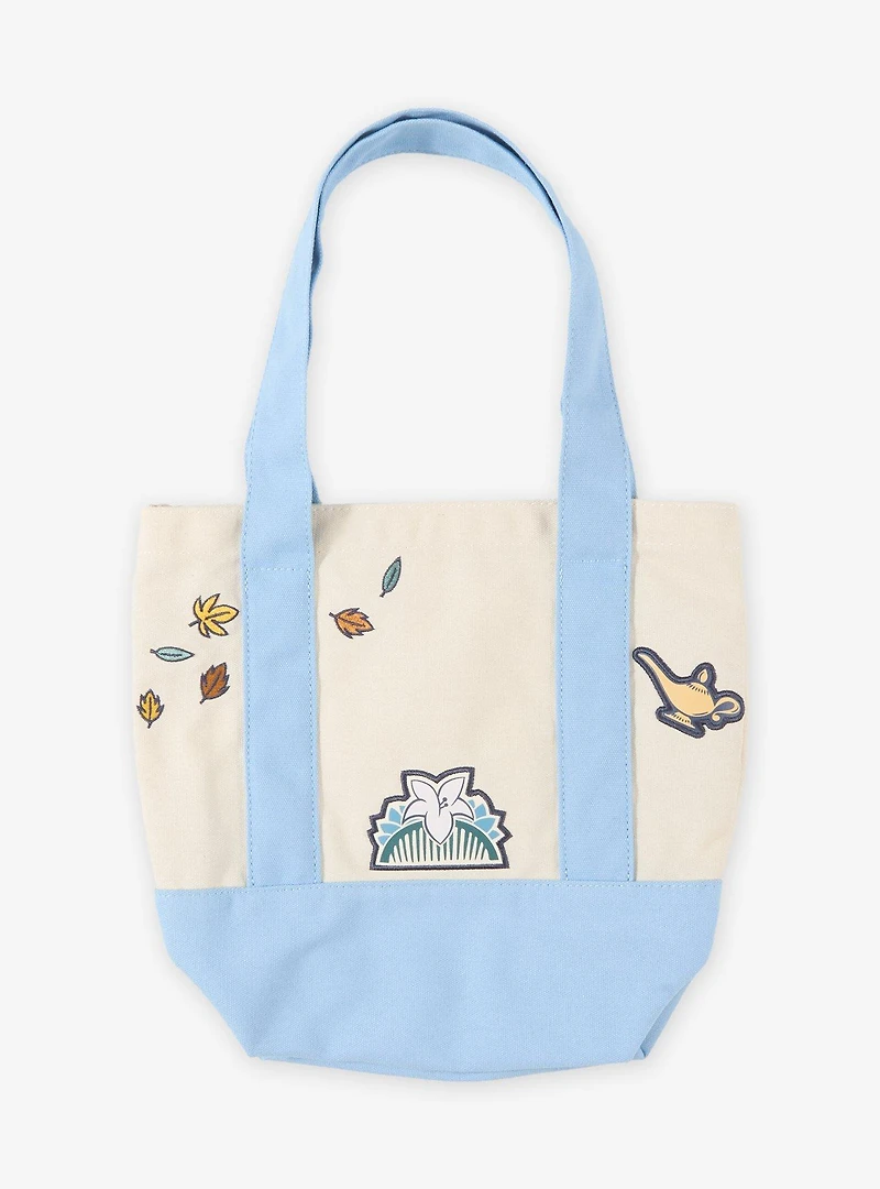 Disney Princess Light Blue Mini Canvas Tote with Patches - BoxLunch Exclusive