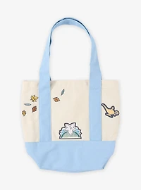 Disney Princess Light Blue Mini Canvas Tote with Patches - BoxLunch Exclusive
