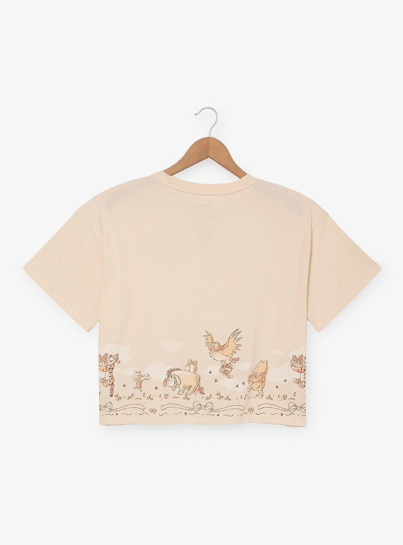 Disney Winnie the Pooh Toile Women's Plus Cropped T-Shirt - BoxLunch Exclusive