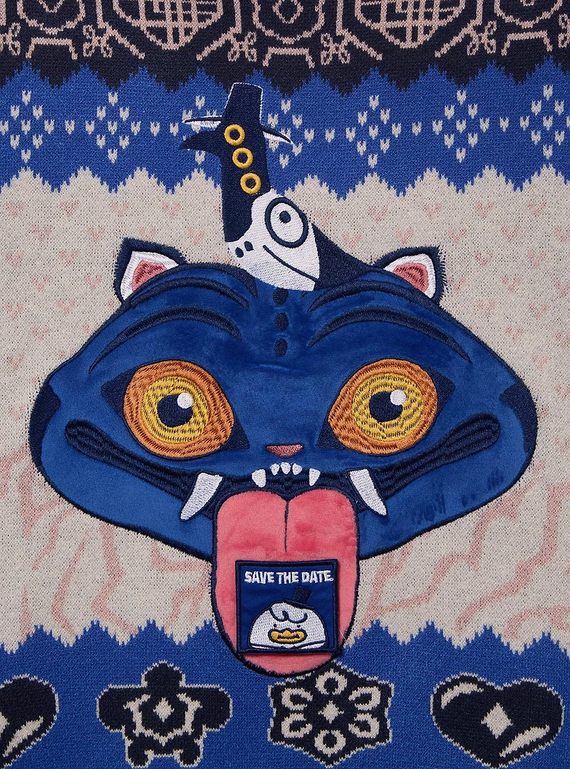 KPop Demon Hunters Derpy Tiger Holiday Sweater - BoxLunch Exclusive