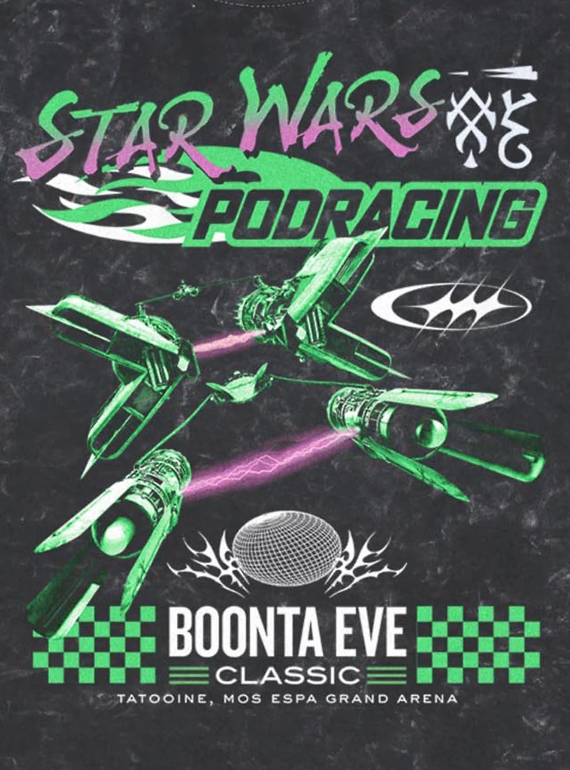 Star Wars Boonta Eve Mos Espa Podracing Mineral Wash T-Shirt BoxLunch Exclusive