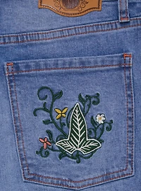 the Lord of Rings Embroidered Women's Denim High-Waisted Wide Leg Jeans - BoxLunch Exclusive