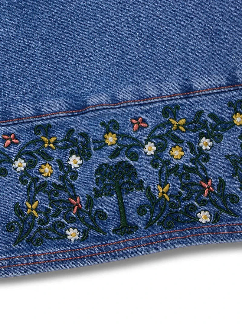 the Lord of Rings Embroidered Women's Plus Denim High-Waisted Wide Leg Jeans - BoxLunch Exclusive