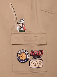 Disney A Goofy Movie Embroidered Patches Women's High-Waisted Cargo Pants - BoxLunch Exclusive