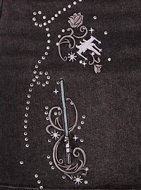 Star Wars Rebel Rhinestones Plus Denim Mini Skirt - BoxLunch Exclusive