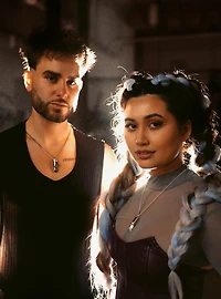 Star Wars X RockLove Darksaber Kyber Crystal Necklace