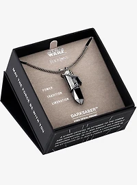 Star Wars X RockLove Darksaber Kyber Crystal Necklace
