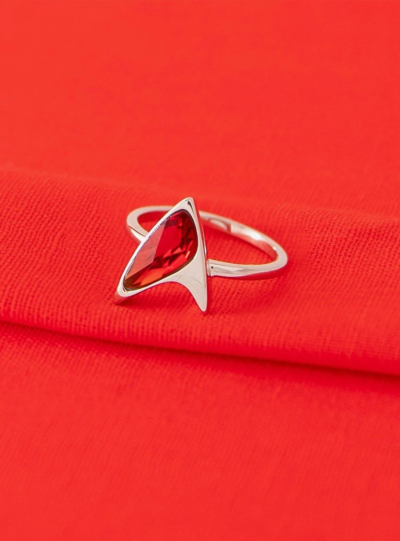 Star Trek X RockLove Crystal Delta Ring - Red