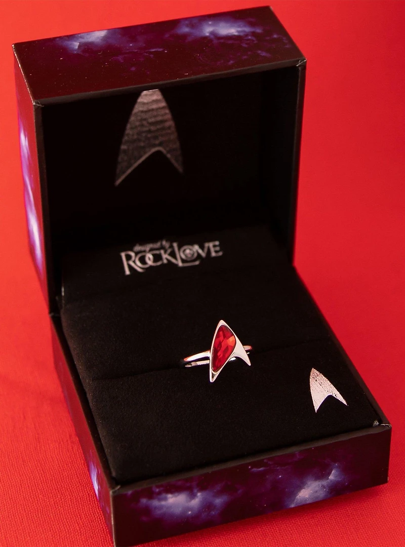 Star Trek X RockLove Crystal Delta Ring - Red