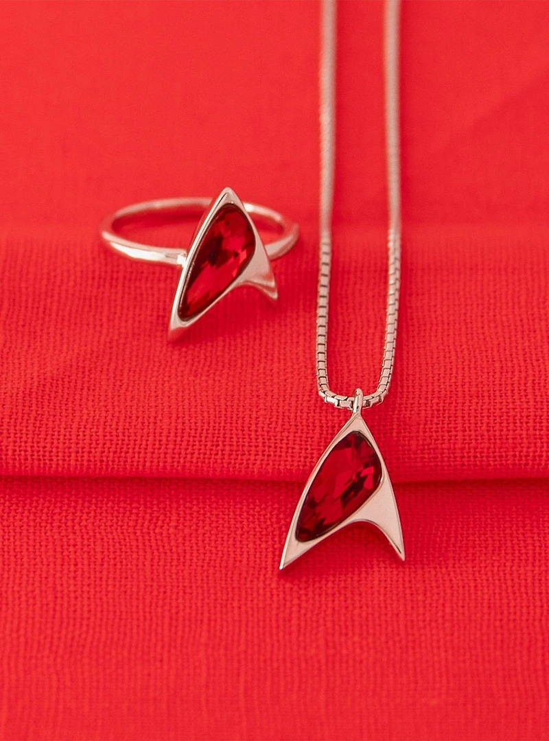 Star Trek X RockLove Crystal Delta Ring - Red