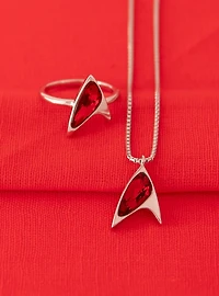Star Trek X RockLove Crystal Delta Ring - Red