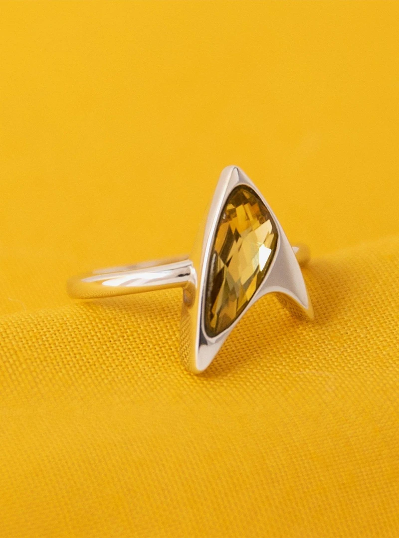 Star Trek X RockLove Crystal Delta Ring - Yellow