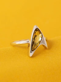 Star Trek X RockLove Crystal Delta Ring - Yellow