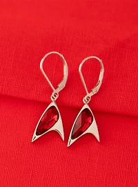 Star Trek X RockLove Crystal Delta Earrings - Red